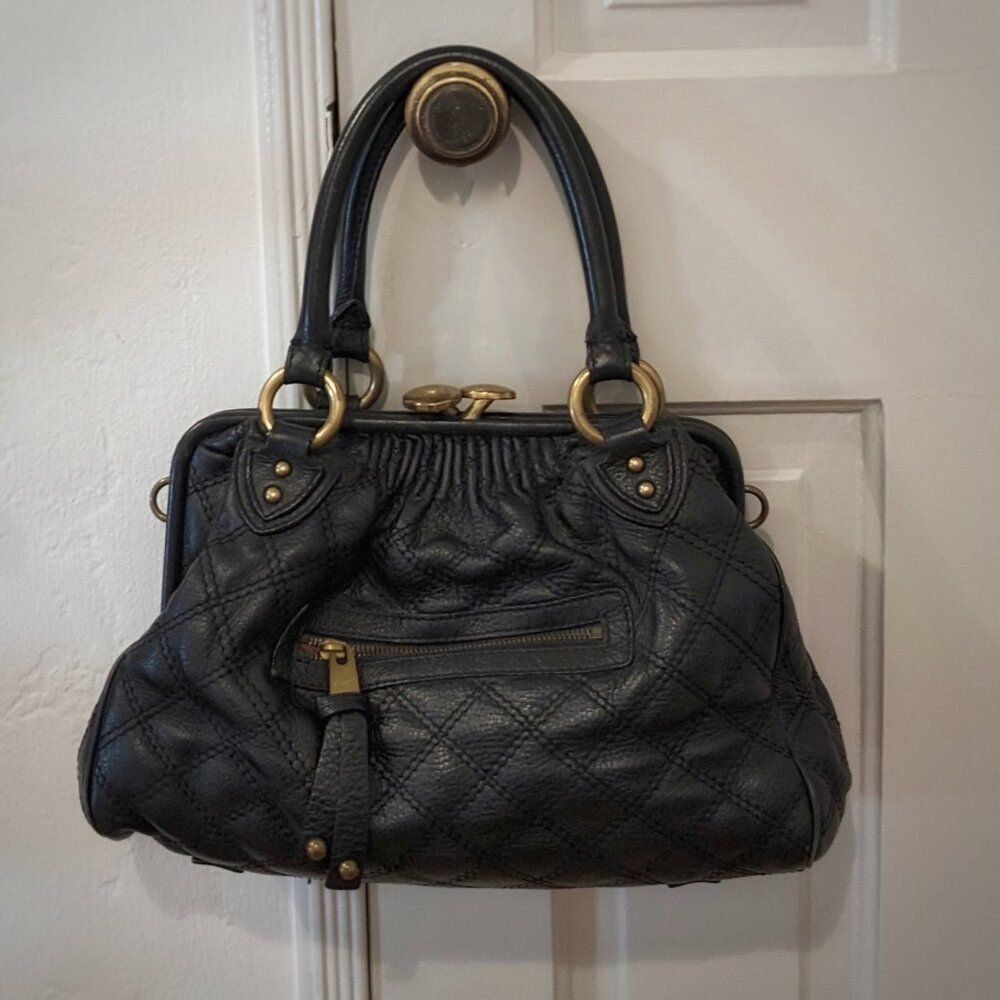 Marc Jacobs 2005 "Stam" Black Quilted Leather Bag, Made in Italy - Picture 14 of 15